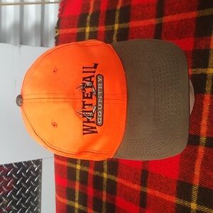 Whitetail Country Embroidered Neon Orange Strapback Hunting Fishing Hat Cap
